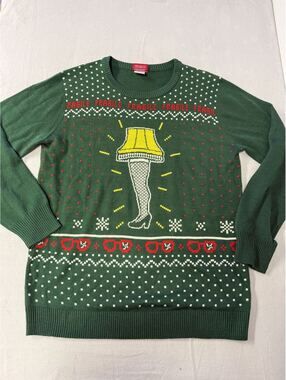 A Christmas Story Movie Crewneck Leg Lamp Ugly Christmas - L